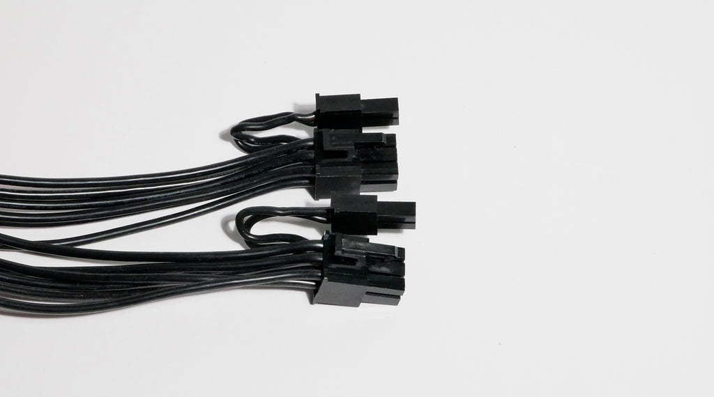 Customised length dual 6+2pin PCI-E cable