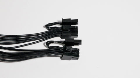 Customised length dual 6+2pin PCI-E cable
