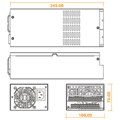 Seasonic SS-400L2U 400W 2U ATX power supply for 19" rackmount server